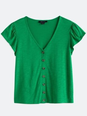 Sanctuary Stay Cool Knit Top Bright Green M